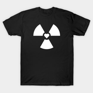 Radioactive Sign Radiation Symbol Nuclear Hazard Heart T-Shirt
